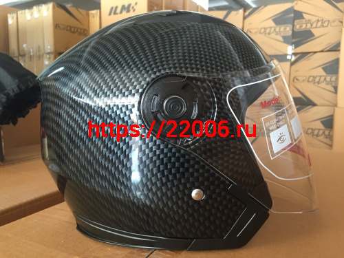 Шлем открытый 3/4 COBRA JK513, серый карбон(1), размеры L фото 3