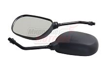 Зеркала (026) пласт. (бобовидные, черные) d=10 (в уп. 50 пар)