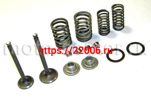 Ремкомплект головки 139FMB 70сс (пружина, тарелки, сухари, клапана) Ремкомплект головки 139FMB 70сс (пружина, тарелки, сухари, клапана)
