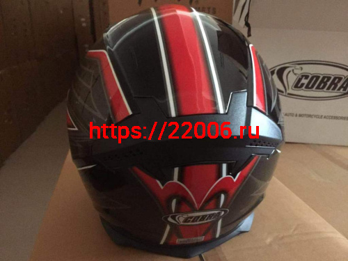 Шлем интеграл COBRA JK313, черный с красным(2), черный/синий(9), размеры L фото 4