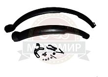 Крылья велосипедные 26" быстросъемные, пластик, черные, под V-brake, SUNTEK, (XGNВ-041)