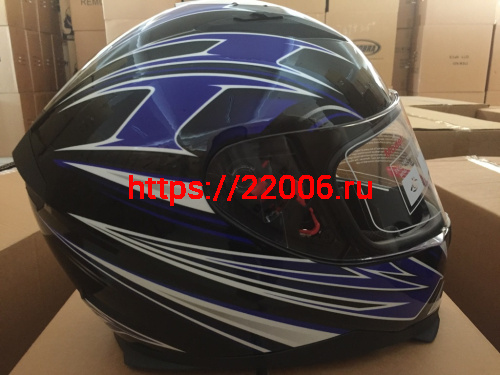 Шлем интеграл COBRA JK313, черный с красным(2), черный/синий(9), размеры L фото 3