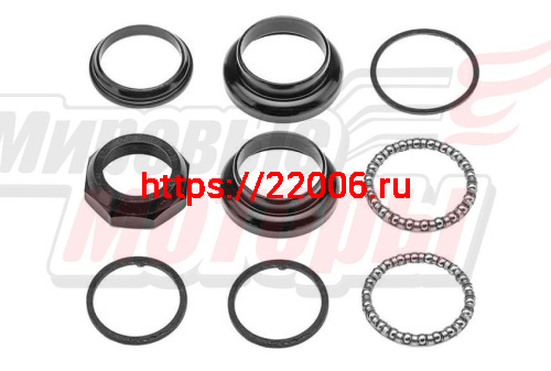 Детали рулевой колонки "Neсo"резьбовая 1-1/8" (25,4/34/30мм, общ.h=37,5мм ЧЕР)H841SW(компл)