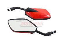 Зеркала (108) пласт. (красные РОМБ) (10 мм)