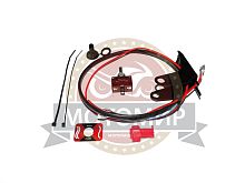 Рычаг газа Буран,Тайга пластмассовый с подогревом ЭР-27-2Р (рычаг с подог., проводка, тумблер)